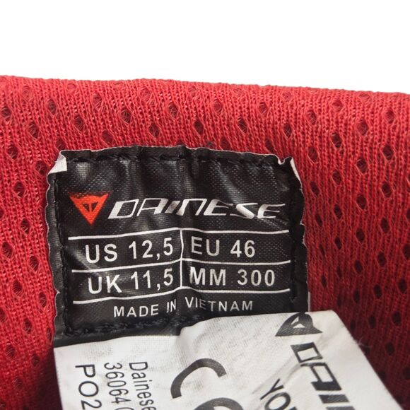 Dainese Urban York Air Lace Up Mens Size 12.5 Phantom Red Ankle Motorcycle Boots main image 9
